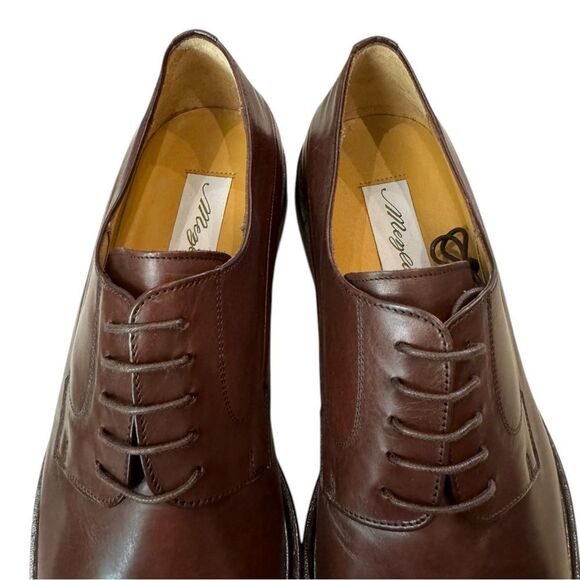 New Mezlan Piazza Drk Brown Men\'s Leather Lace-up Oxford Dress Shoes 11.5  11.5M